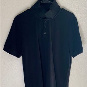 Black polo shirt